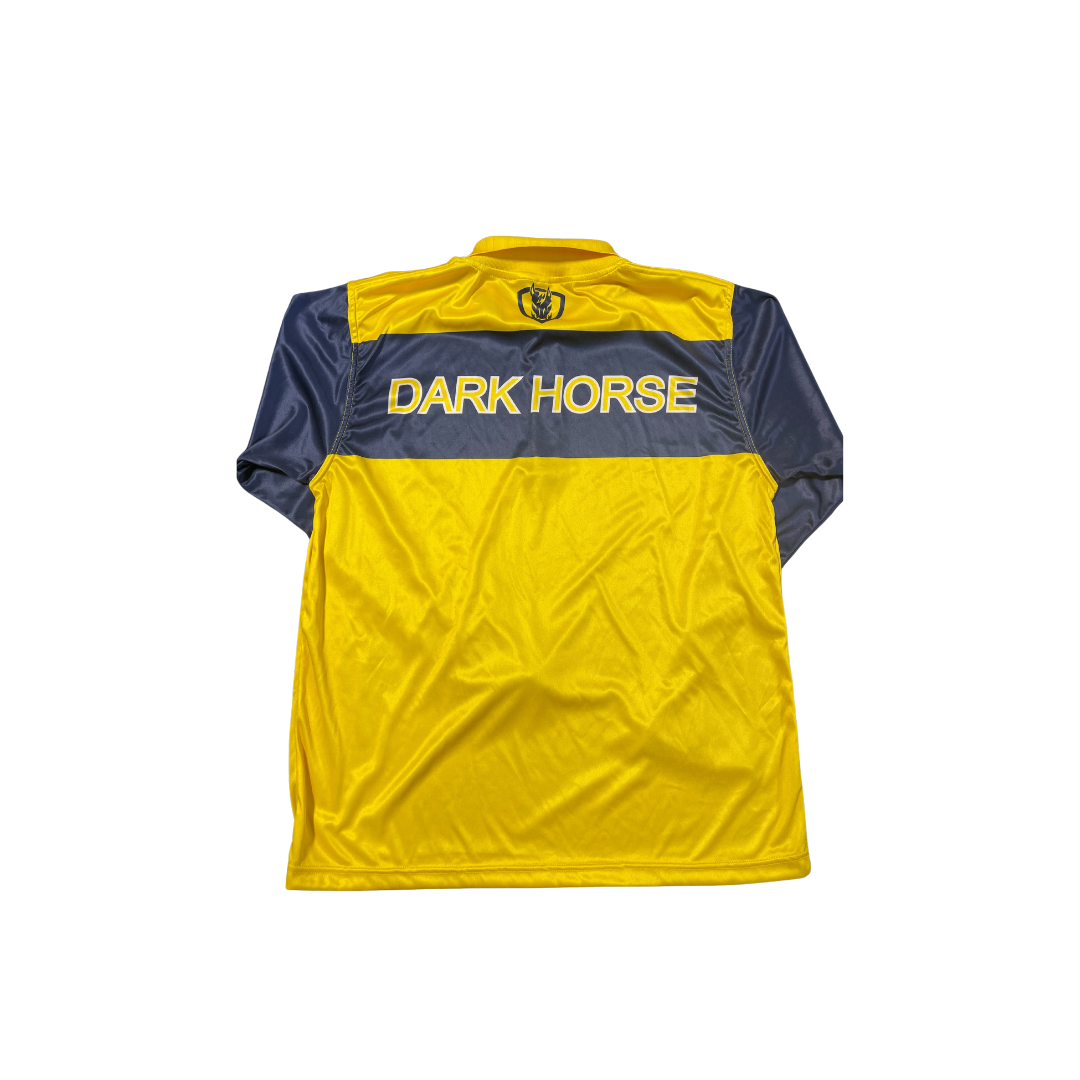 Navy/Yellow Long Sleeve Polo
