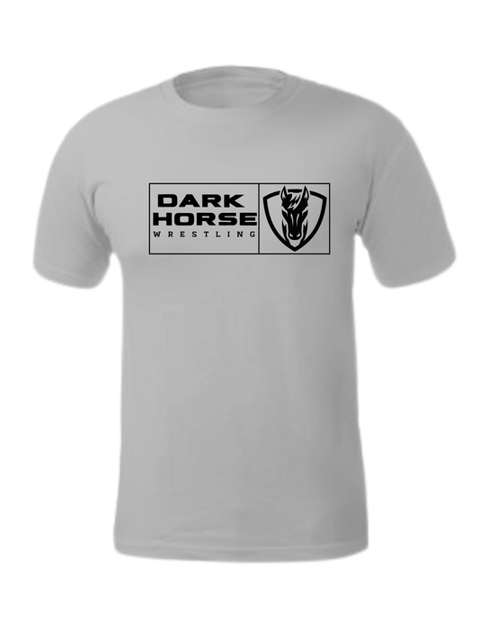Dark Horse Wrestling "Outline with Shield" T-Shirt (Gray)